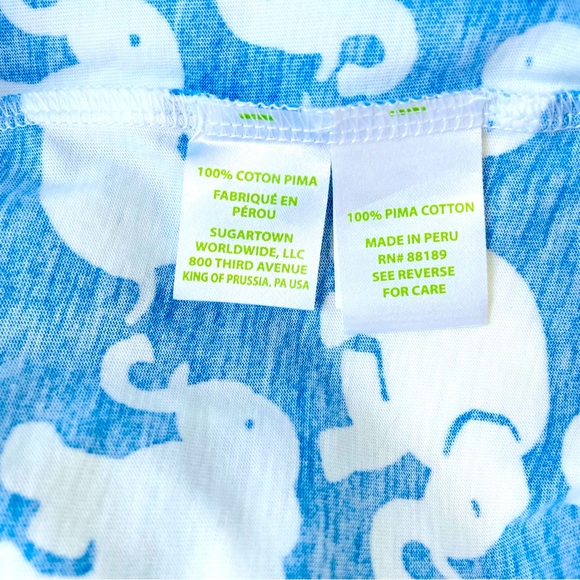 ❤️ LILLY PULITZER Christie Elephant Print Shirt Dress K4 - Picture 5 of 7